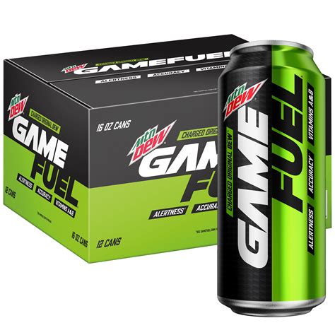 (12 Cans) MTN DEW GAME FUEL, Original, 16 fl oz.